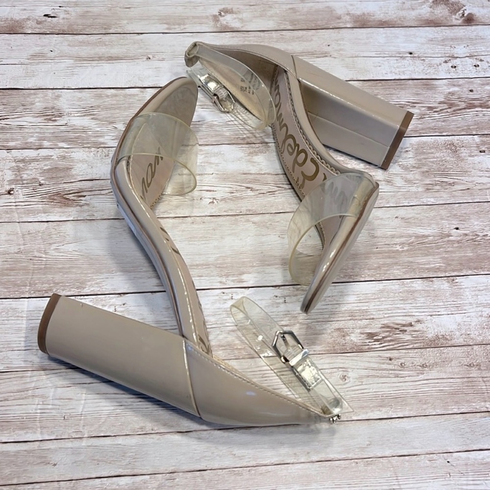 Sam Edelman Yuro Clear Nude Heels - Picture 2 of 13